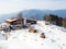 Sochi, Krasnaya Polyana, Russia - February 24, 2016: Gazprom mountain tourist center - the view from the height