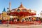 Sochi Park is biggest and most amazing tourist landmark for children in Sochi resort. Merry-go-round view. Sochi, Russia