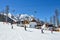 Sochi, Russia, February, 29, 2016, ski resort Rosa Khutor, hotel Rosa Chalet on Rosa plateau