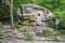 SOCHI, RUSSIA - JULY 5, 2015: Monolithic, ancient dolmen established in the Caucasus Mountains