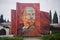 Sochi, Russia - March 25, 2020: Lenin painting from mosaic in the park