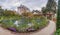SOCHI, RUSSIA - NOVEMBER 20, 2017: Panorama of the New Square with a pond