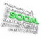 Social 3d Words Background Business Marketing