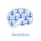 Social brain with human icons