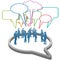 Social Business People Network inside Speech