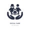 social care icon on white background. Simple element illustration from People concept