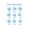 Social change concept icons set