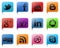 Social Colorful icons set