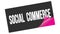 SOCIAL  COMMERCE text on black pink sticker stamp