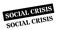 Social Crisis black rubber stamp on white