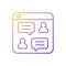 Social discussion platforms gradient linear vector icon