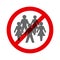 Social Distancing Ban On Gathering Symbol