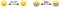 Social distancing emoji - two smiling faces icons with arrow and 2m / 6 feet text above. Coronavirus covid-19 outbreak prevention