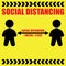 Social distancing keep your distance 1 metre