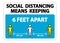 Social Distancing Means Keeping 6 Ft apart Sign Isolate On White Background,Vector Illustration EPS.10