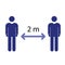 Social Distancing Vector illustration, Keep distance.