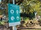 Social distancing warning Covid19 safety signage at a playground and park in Melbourne