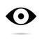 Social eye, view, vision like symbol for web. Media button sign, flat design isolated network media