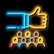 social group neon glow icon illustration