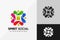 The Social Humanity Colorful Logo Design, Modern Logo Designs Vector Illustration Template