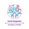 Social integration concept icon