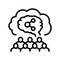 social intelligence line icon vector illustration