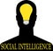 Social intelligence word text logo Illustration.