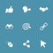 Social Internet Vector Icon Set