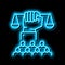 social justice neon glow icon illustration