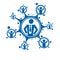 Social Leader conceptual logo, unique vector symbol.