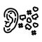 social listening media line icon vector illustration