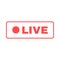 Social live stream silhouette icon