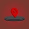 Social media 3d render location or map icon