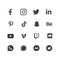 Social media, apps, services - vector icons