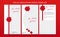 Social Media Banner flyer Story Design Template set. Romantic Love Stories frame wedding with red rose bouquet flower, white