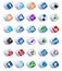 social media buttons set