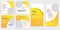 Social media carousel post banner layout in gradient yellow color background. For tips podcast, motivation, self-development,