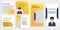 Social media carousel post banner layout in gradient yellow color background. For tips podcast, motivation, self-development,