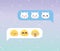 Social media chat emoji expresions facial cartoon app
