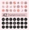 Social media collection of pink and black line covers for female account, blogger stories, lifestyle fashion elements