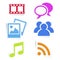 Social Media Colorful Stickers