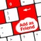 Social media concept: Keyboard with Add As Friend button