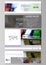 Social media and email headers set, modern banners. Abstract design templates, vector layouts. Glitched background made