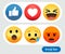 Social Media Emoticon Reaction Emojis Icon Set