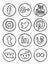 Social media hand drawn icons