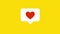 Social Media Heart Icon 4K Animation Background.