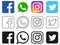 Social media icon for Facebook, Whatsapp, Instagram, Twitter