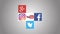 Social Media icons loop animation. 4K