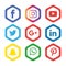 Social media icons set Logo Vector Illustrator