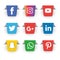 Social media icons set Logo Vector Illustrator